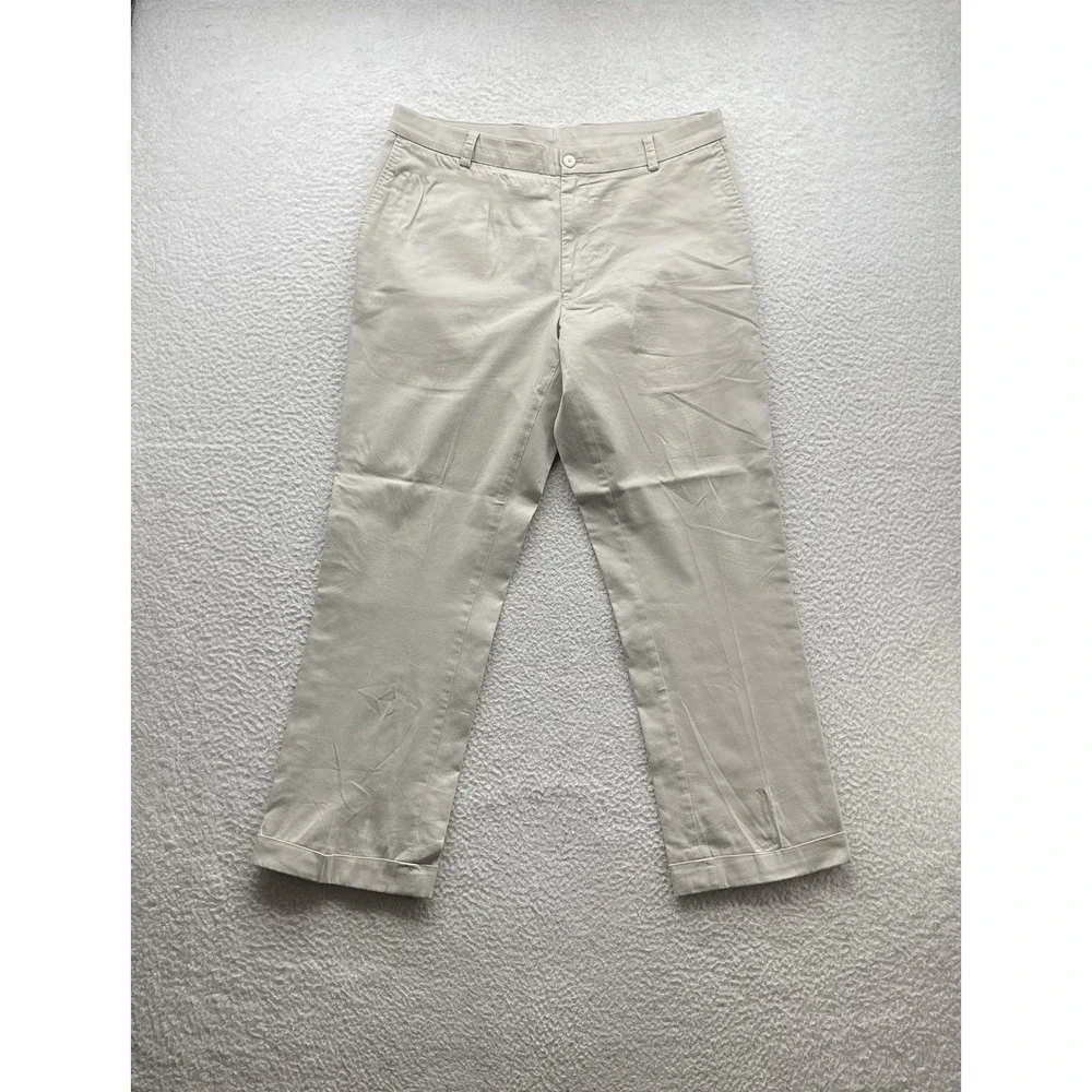 Southern Tides Pants Mens 35x30 (Tag 34) Khaki Intercoastal Water Way Cuffem Hem